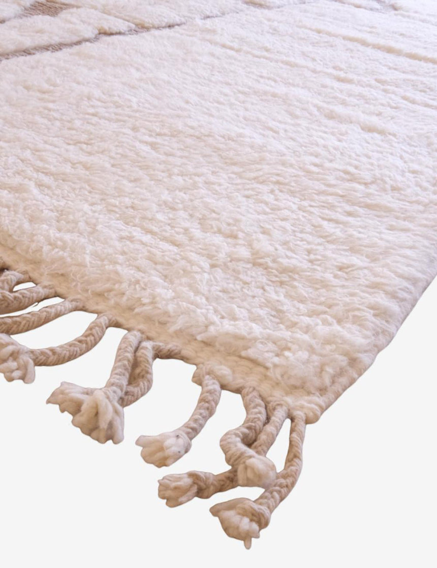 Tapis berbère ethnique chic tissage en relief en laine 206 x 300 cm - AFKliving