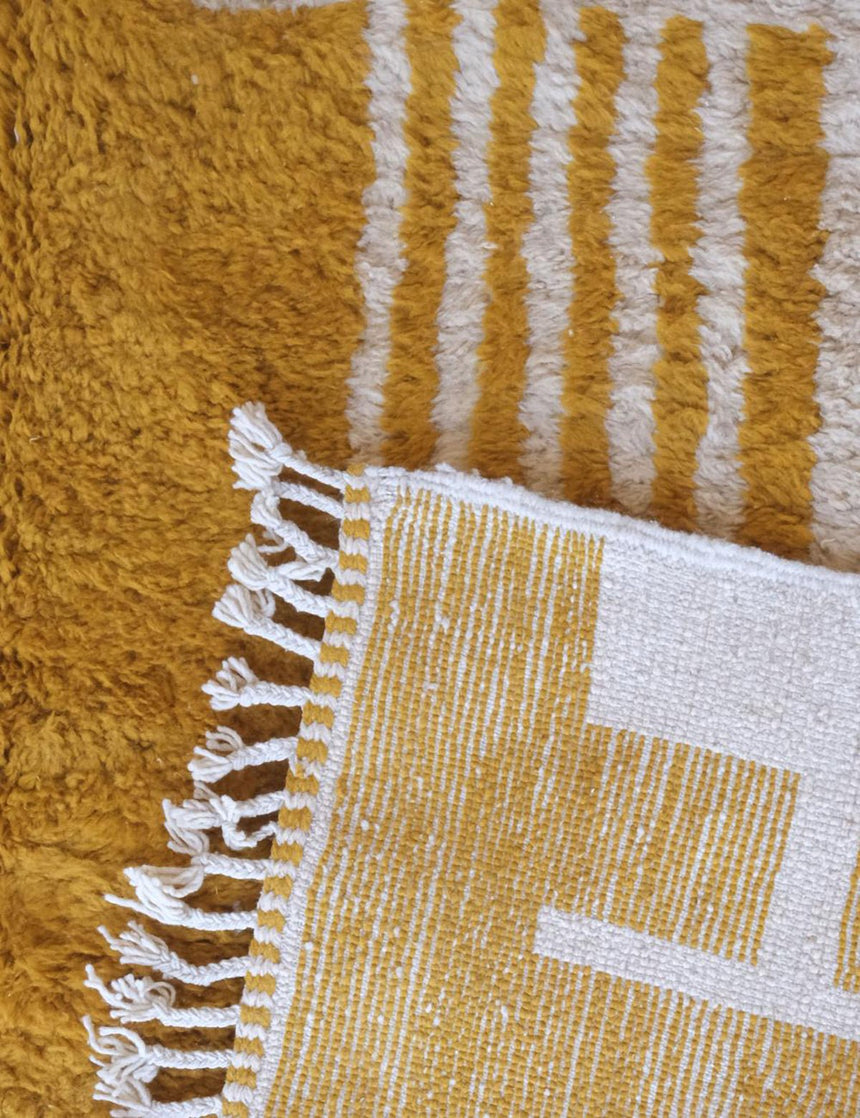 Tapis berbère fait main au design graphique en laine 245 x 346 cm - AFKliving