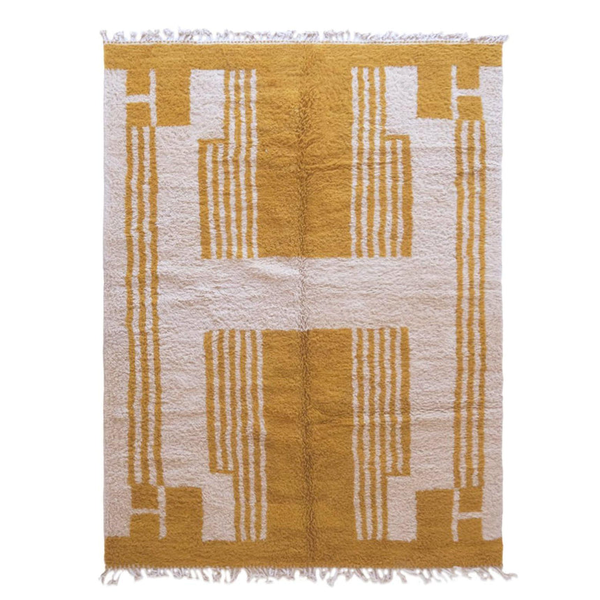 Tapis berbère fait main au design graphique en laine 245 x 346 cm - AFKliving