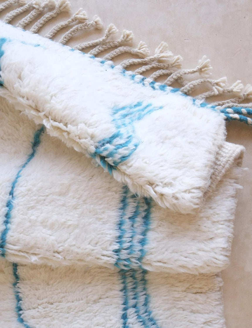 Tapis berbère graphique au style nord - africain en laine 214 x 280 cm - AFKliving