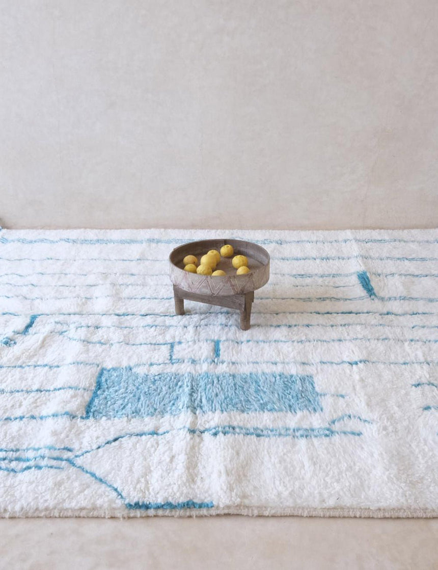 Tapis berbère graphique au style nord - africain en laine 214 x 280 cm - AFKliving