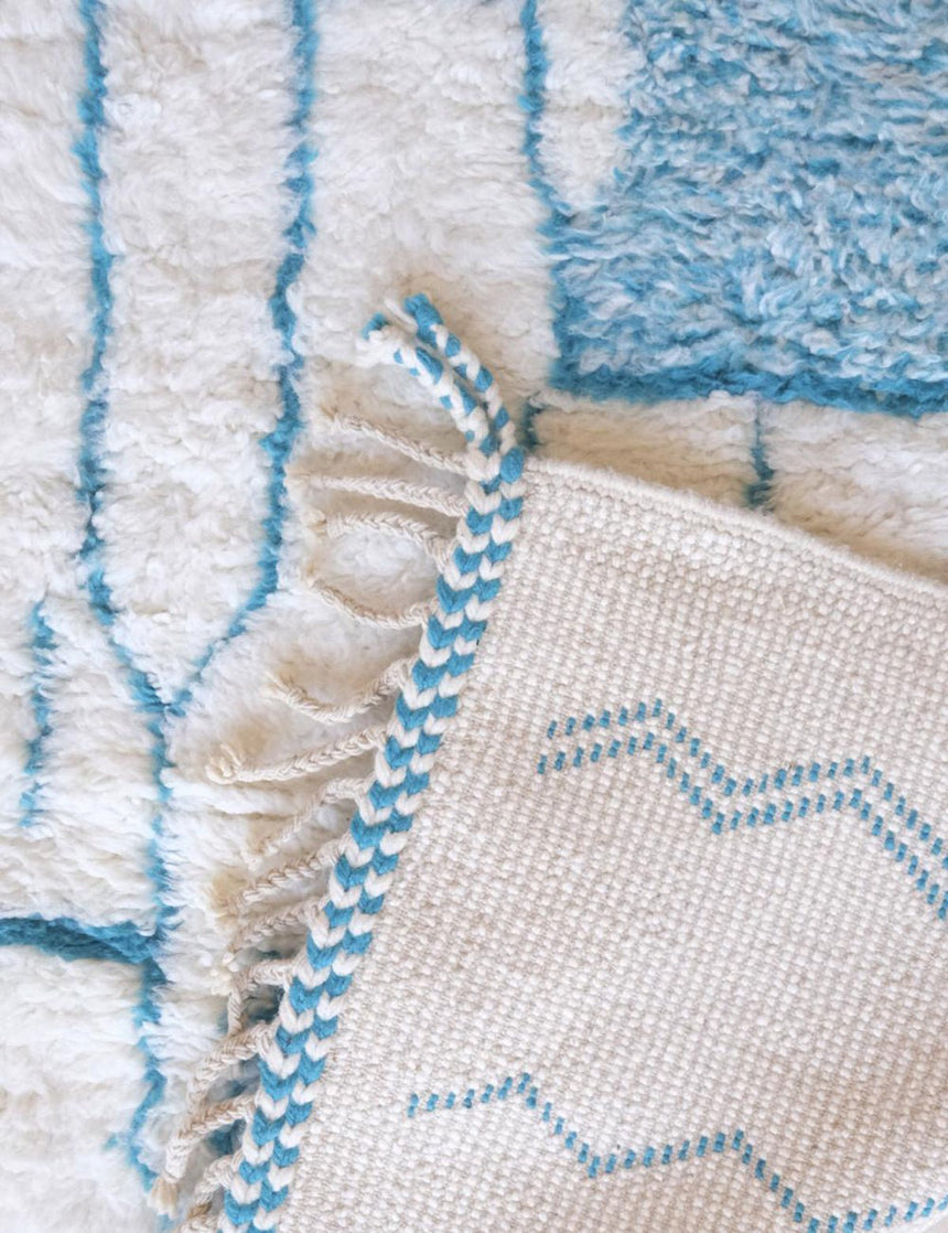 Tapis berbère graphique au style nord - africain en laine 214 x 280 cm - AFKliving