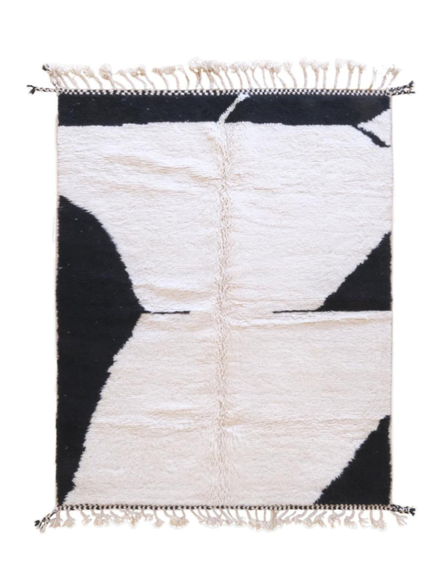 Tapis berbère graphique pour intérieur contemporain en laine 184 x 234 cm - AFKliving