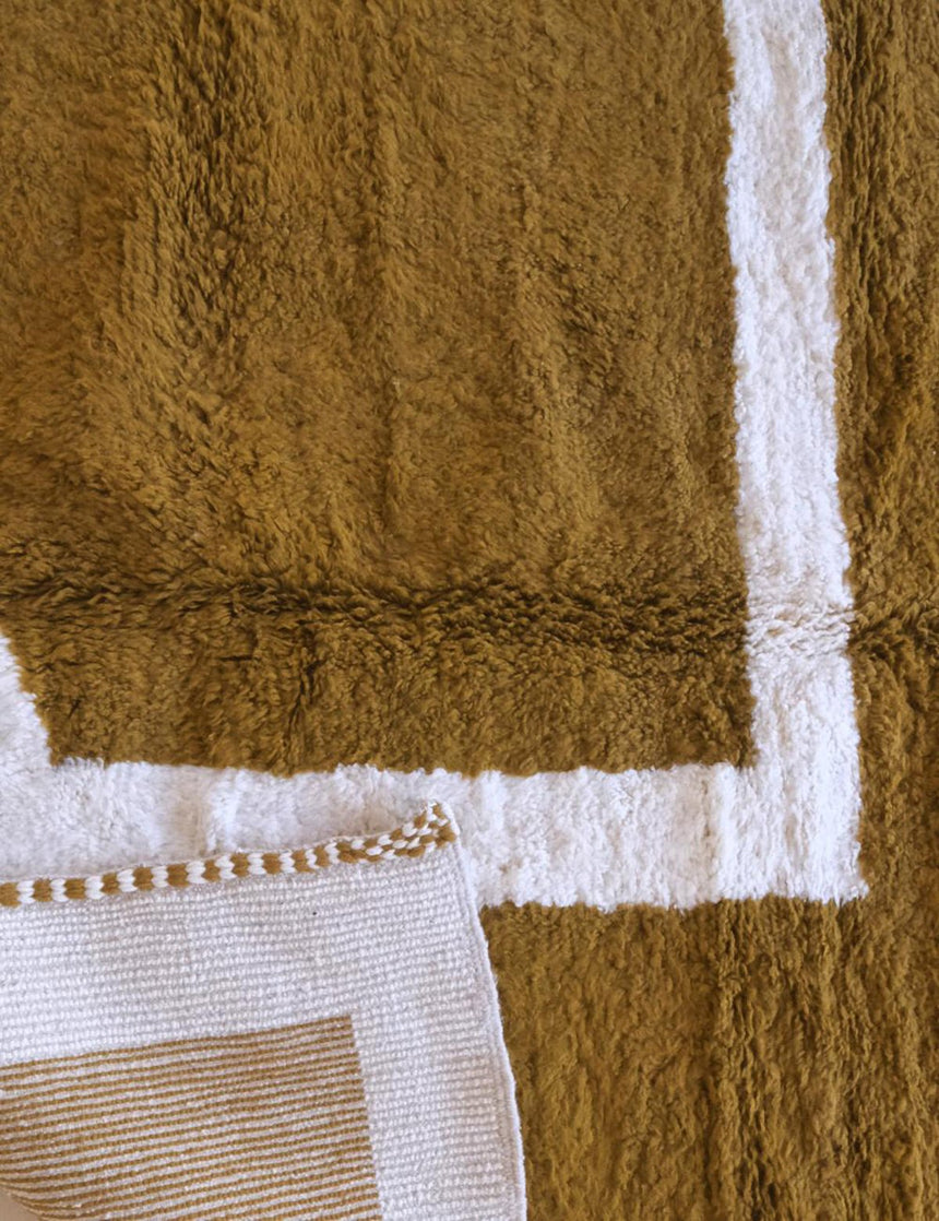 Tapis berbère graphique pour intérieur moderne en laine 228 x 266 cm - AFKliving