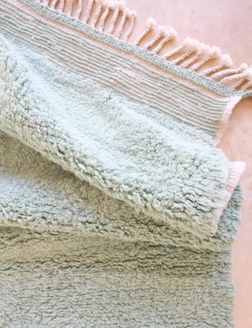 Tapis berbère graphique tissage en relief en laine 207 x 289 cm - AFKliving