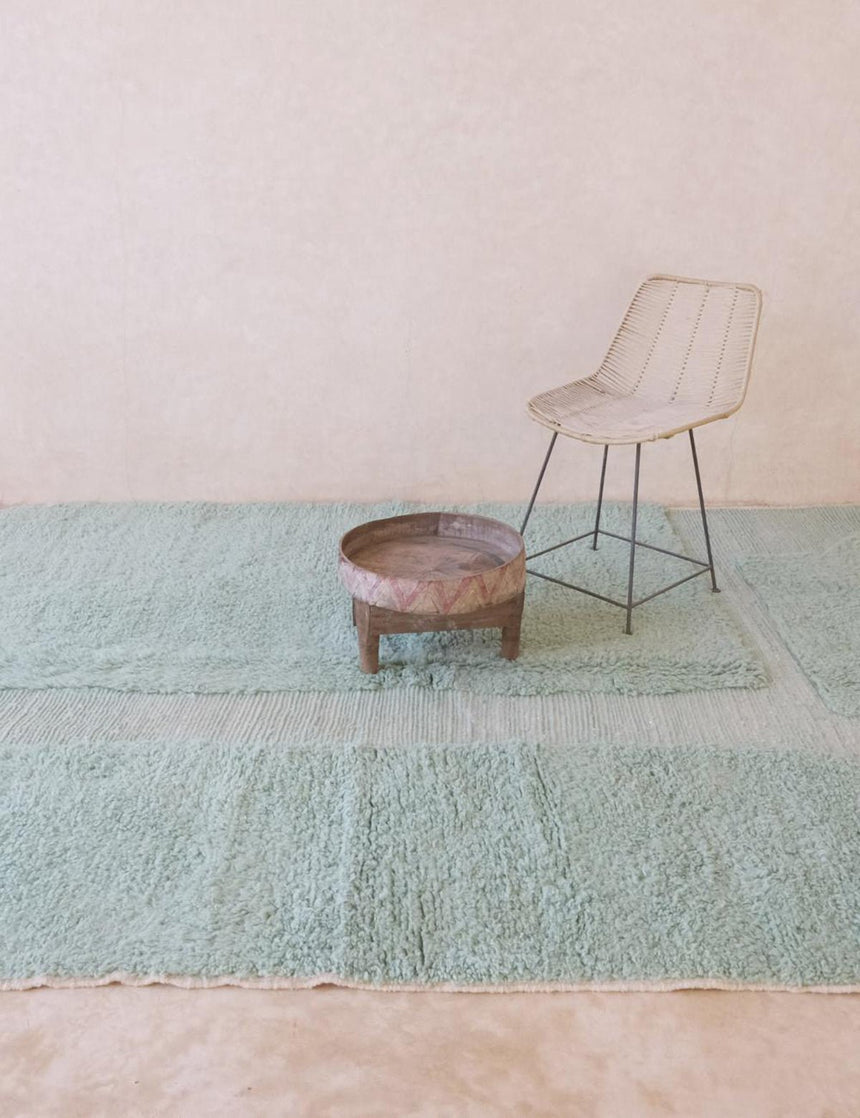 Tapis berbère graphique tissage en relief en laine 207 x 289 cm - AFKliving