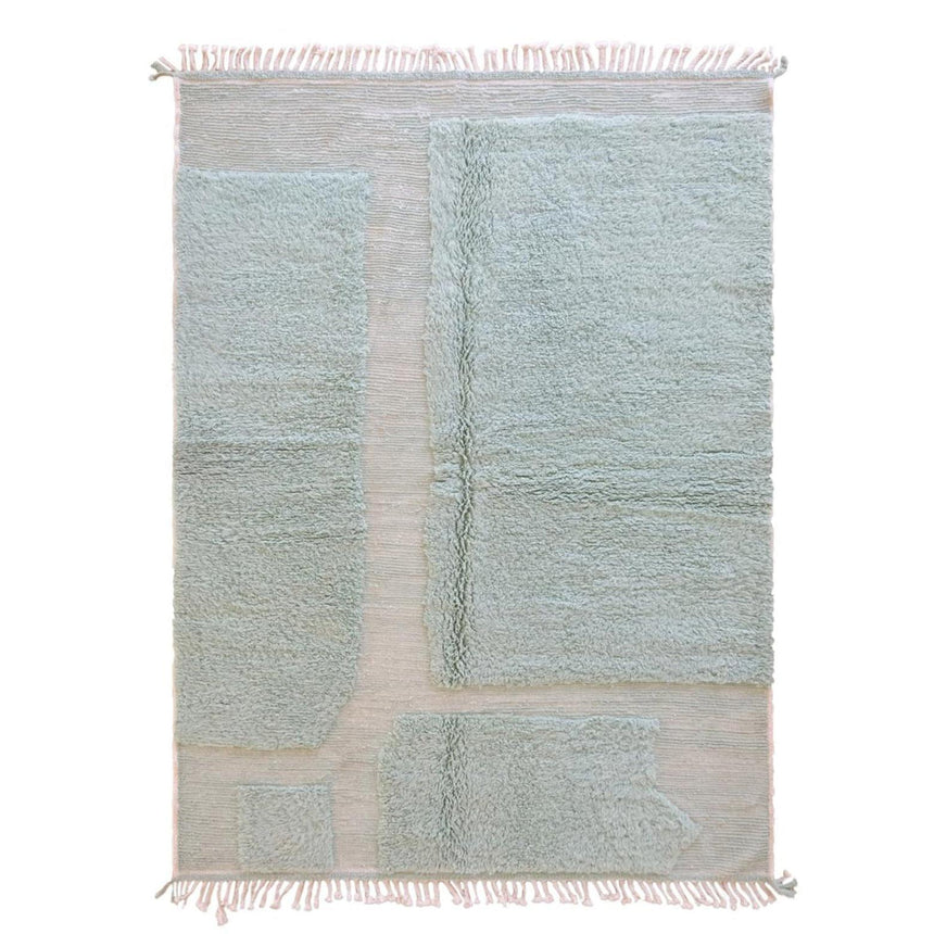 Tapis berbère graphique tissage en relief en laine 207 x 289 cm - AFKliving