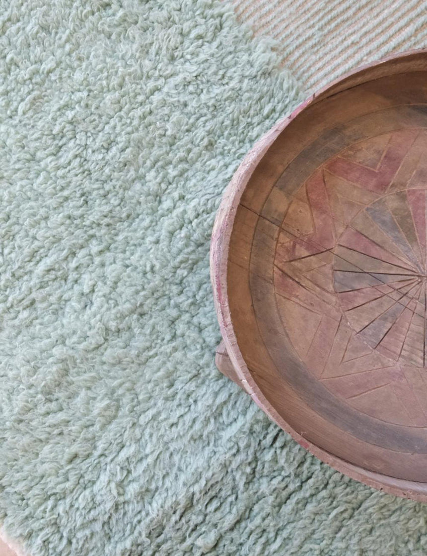 Tapis berbère graphique tissage en relief en laine 207 x 289 cm - AFKliving