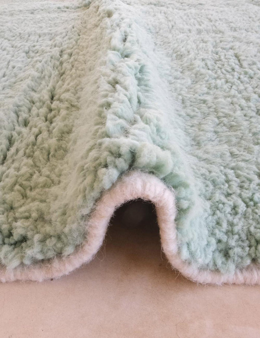 Tapis berbère graphique tissage en relief en laine 207 x 289 cm - AFKliving