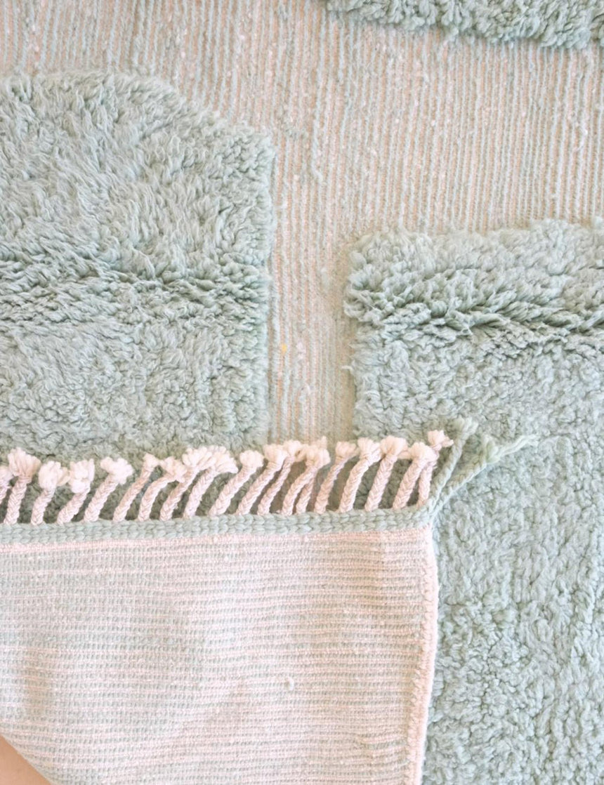 Tapis berbère graphique tissage en relief en laine 207 x 289 cm - AFKliving