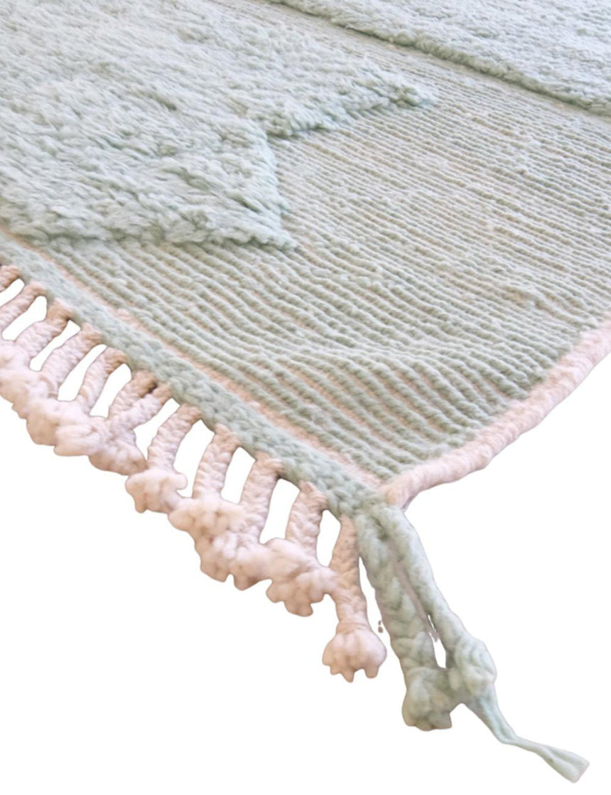 Tapis berbère graphique tissage en relief en laine 207 x 289 cm - AFKliving