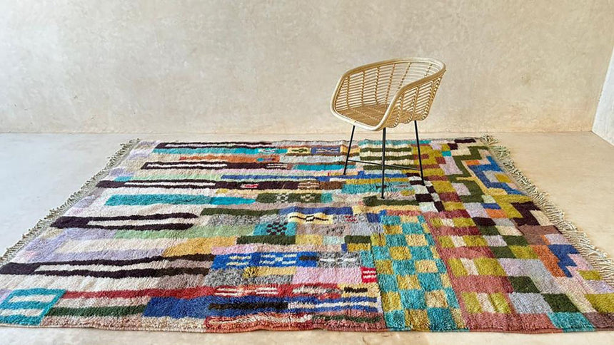 Tapis berbere marocain coloré 219 x 290 cm - AFKliving