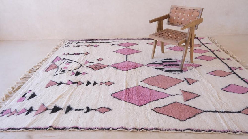 Tapis berbere marocain contemporain en laine 251 x 303 cm - AFKliving