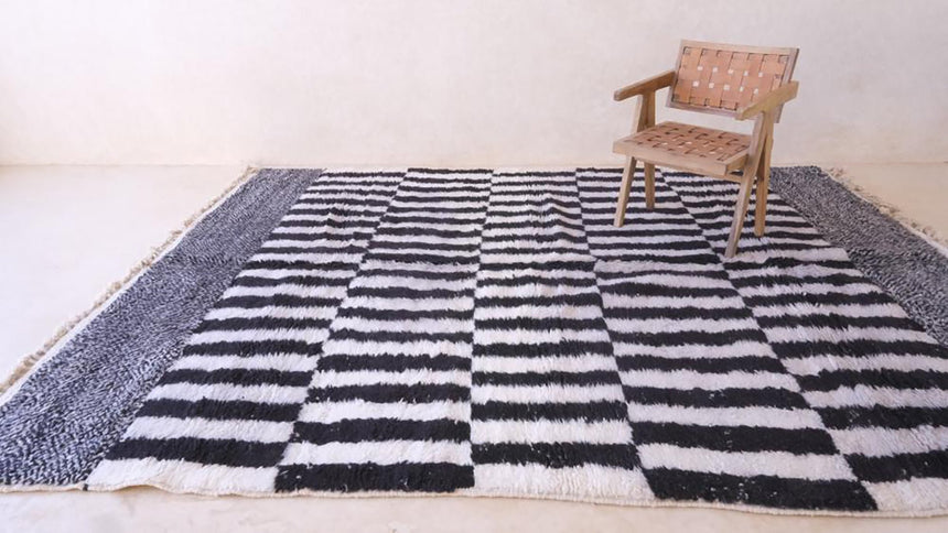 Tapis berbere marocain contemporain en laine 252 x 337 cm - AFKliving