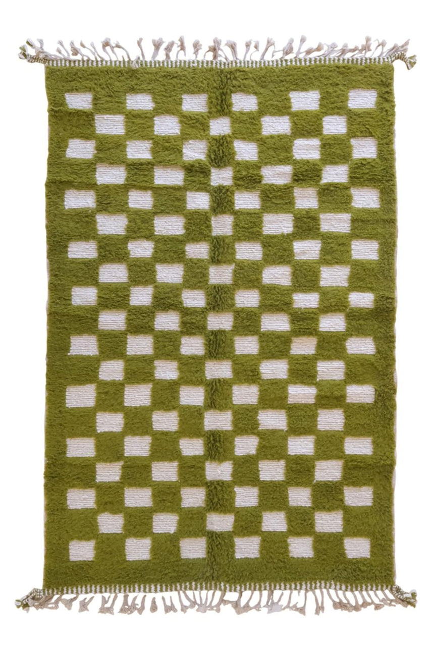 Tapis berbere marocain en laine à carreaux 184 x 288 cm - AFKliving