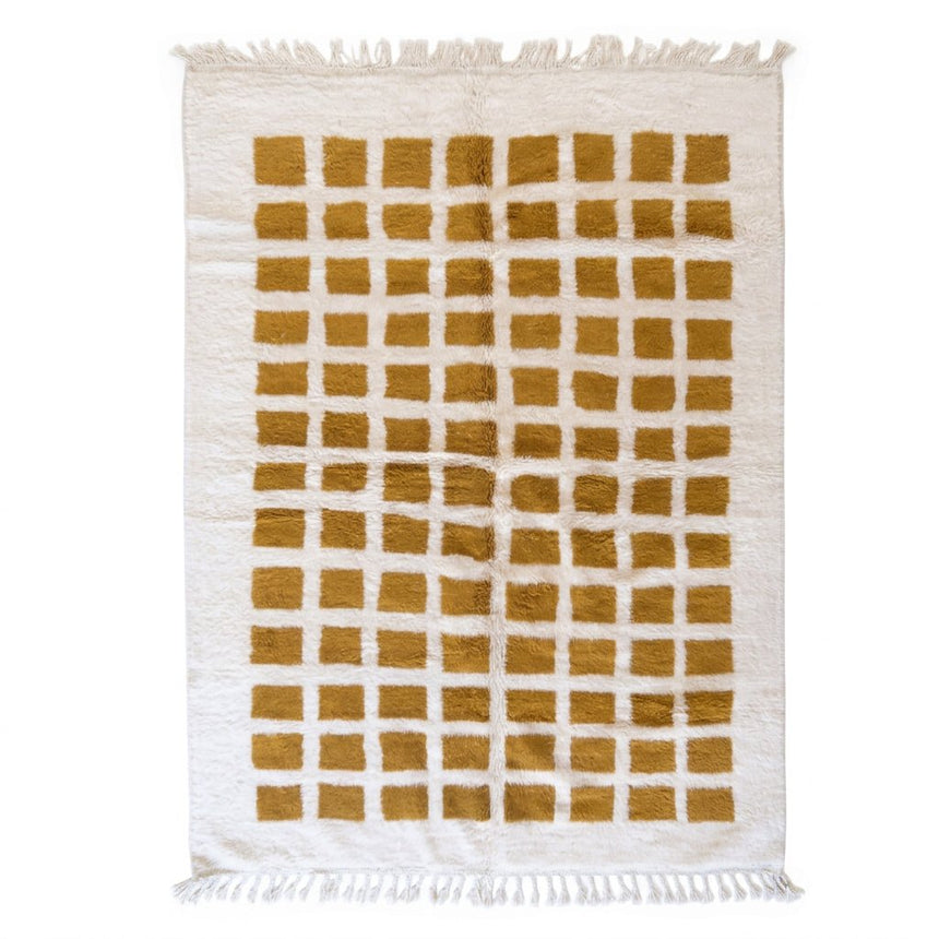 Tapis berbère marocain en laine à carreaux - AFKliving