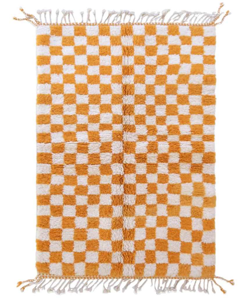 Tapis berbère marocain en laine à carreaux - tapis sur mesure - AFKliving