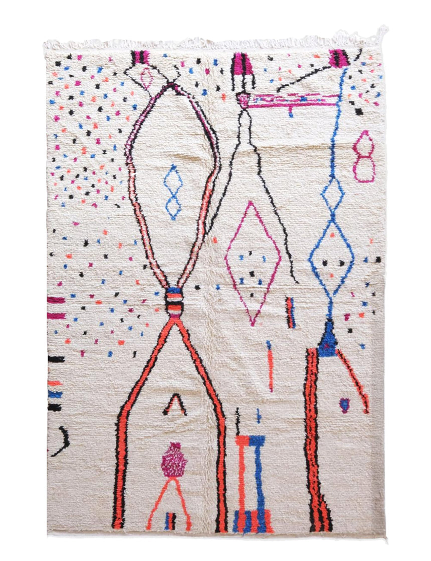 Tapis berbere marocain en laine pop 195 x 306 cm - AFKliving