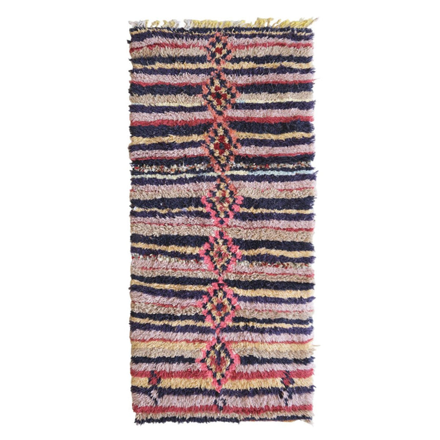 Tapis Berbere marocain laine coton 208 x 93 cm VENDU - AFKliving