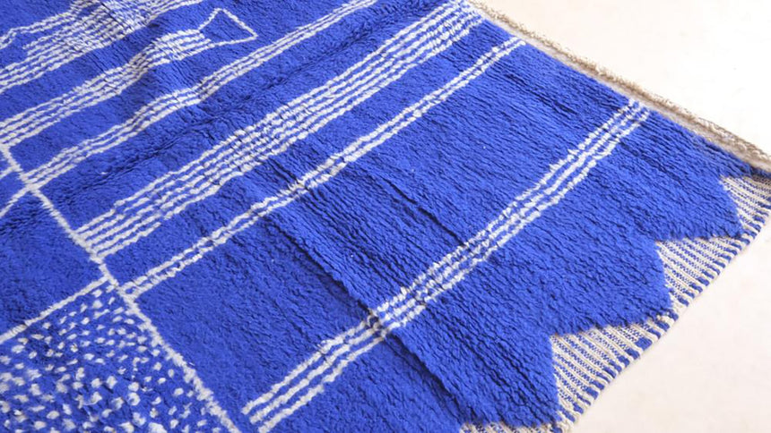 Tapis berbere marocain moderne en laine 186 x 316 cm VENDU - AFKliving