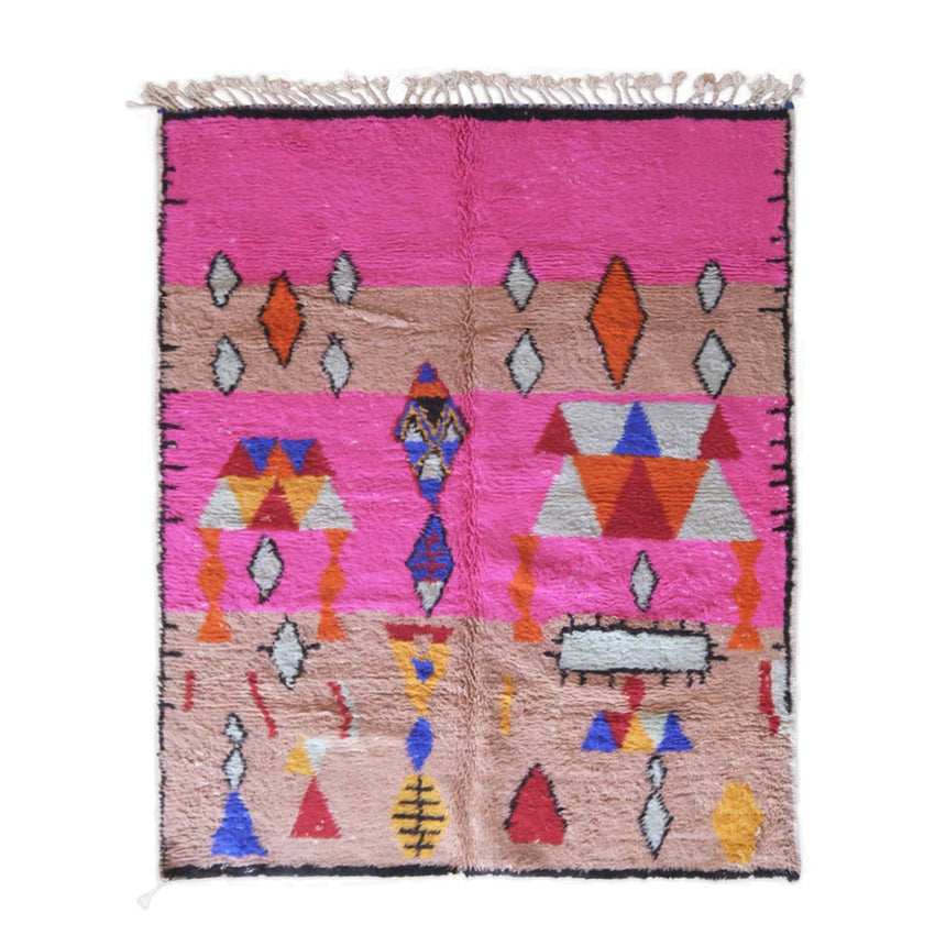 Tapis berbère marocain moderne en laine 191 x 235 cm - AFKliving