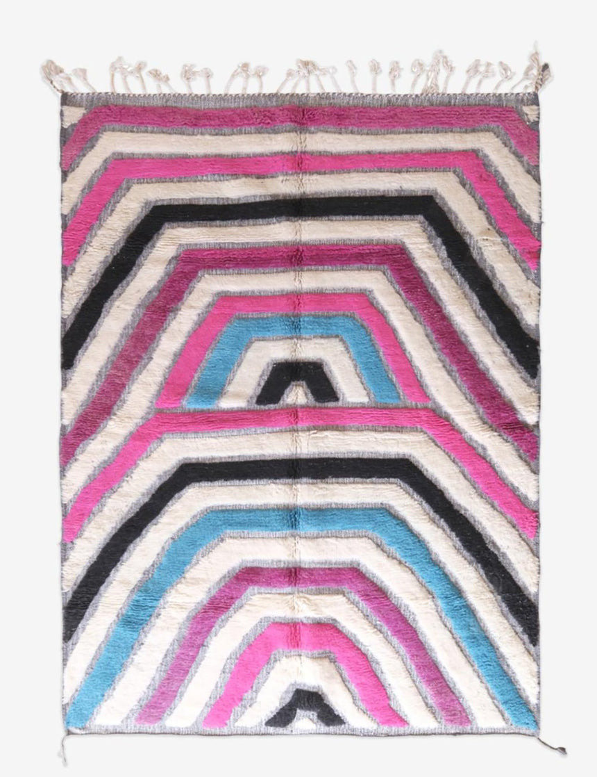 Tapis berbere marocain moderne en laine 201 x 273 cm - AFKliving