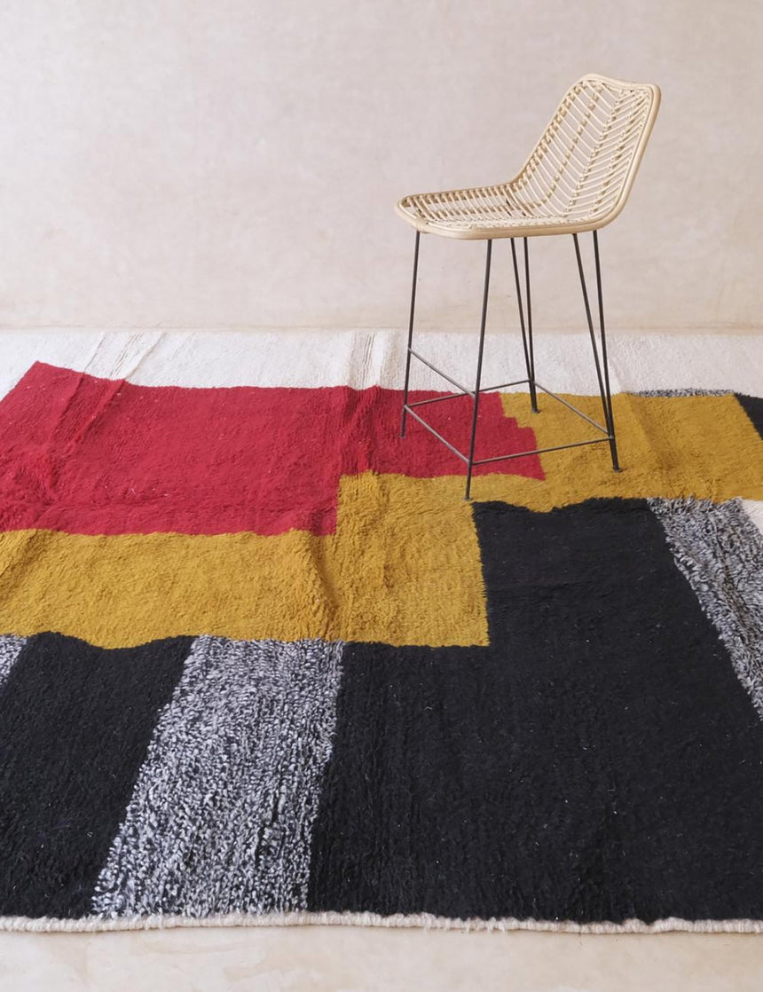 Tapis berbere marocain moderne en laine 253 x 292 cm - AFKliving