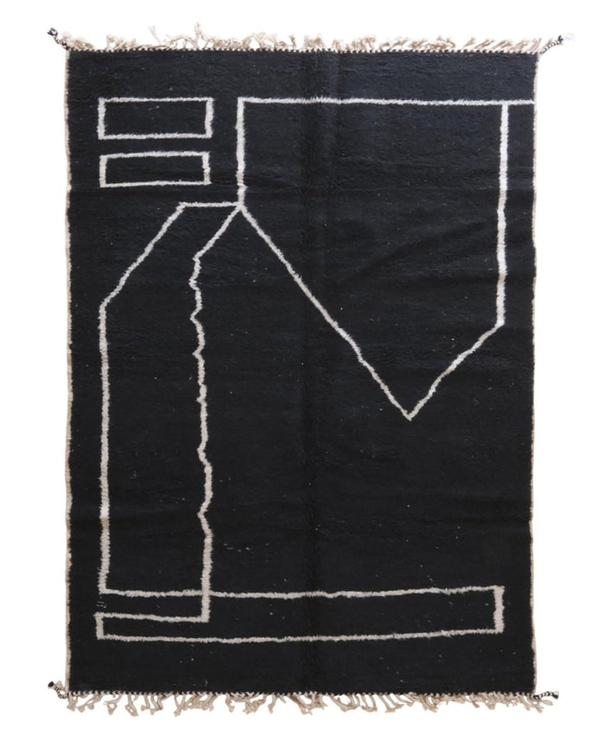 Tapis berbère marocain moderne en laine - tapis sur mesure - AFKliving
