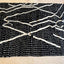 Tapis berbere marocain noir et blanc 191 x 270 cm - AFKliving