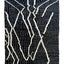 Tapis berbere marocain noir et blanc 191 x 270 cm - AFKliving