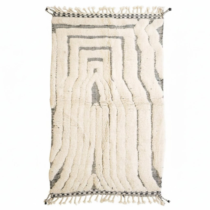 Tapis berbère marocain pure laine 144 x 255 cm - AFKliving