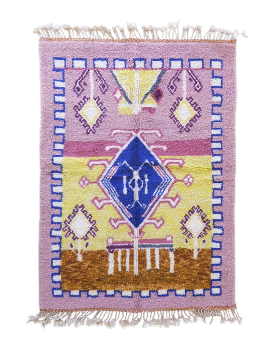 Tapis berbere marocain pure laine 150 x 216 cm - AFKliving