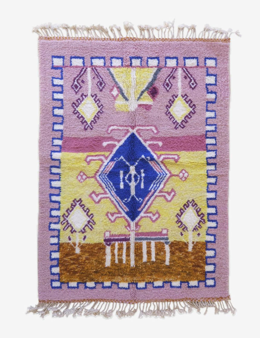 Tapis berbere marocain pure laine 150 x 216 cm - AFKliving