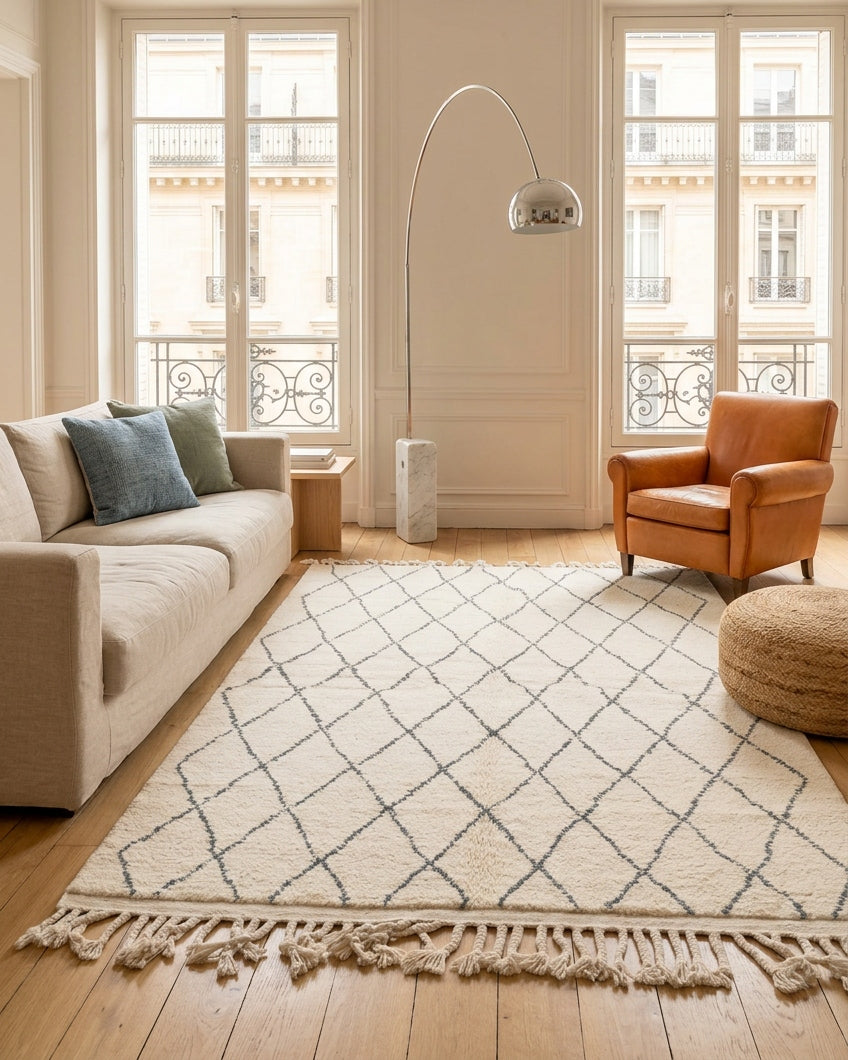 Berber diamond rug with elegant design 150 cm x 250 cm