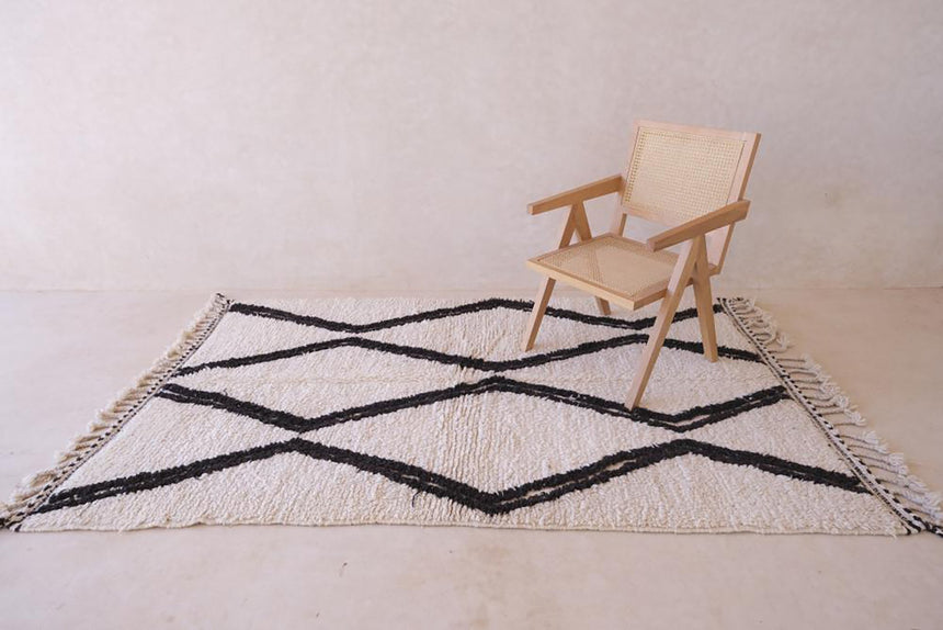 Tapis berbère marocain pure laine 151 x 243 cm - AFKliving