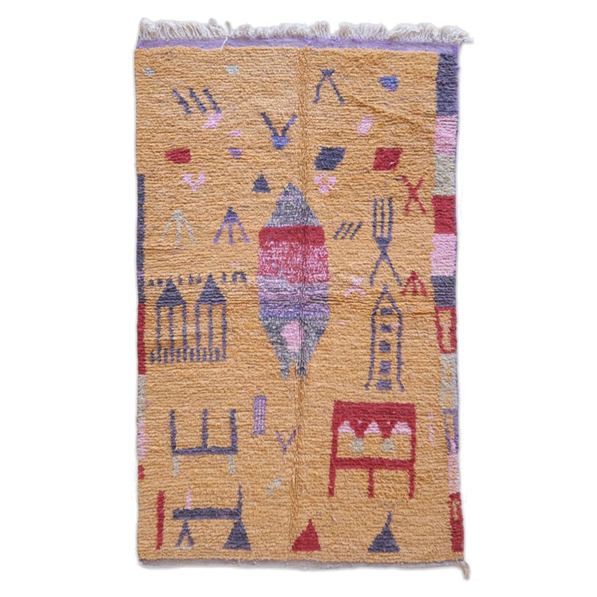 Tapis berbère marocain pure laine 151 x 248 cm - AFKliving