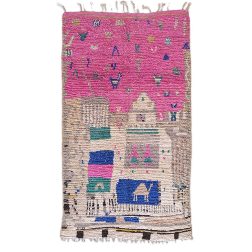 Tapis berbère marocain pure laine 164 x 306 cm - AFKliving