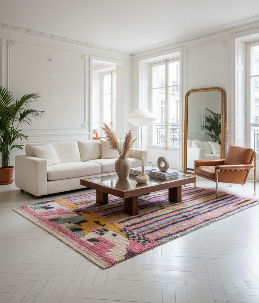 Pure wool Moroccan Berber rug