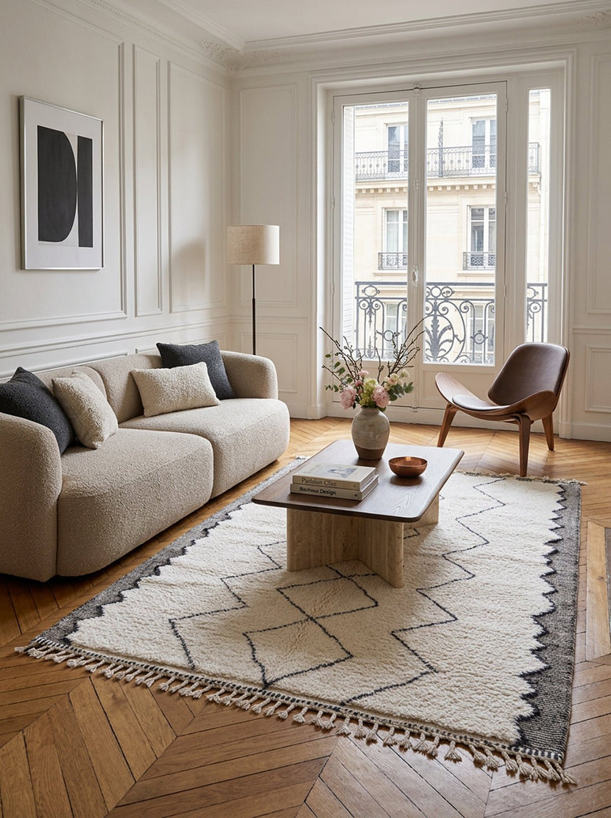 Tapis berbère marocain pure laine 348 x 249 cm - AFKliving