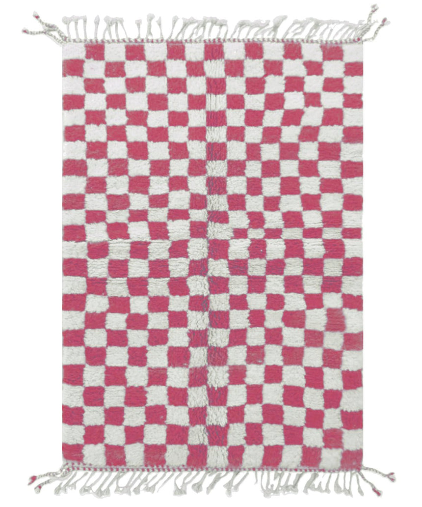 Tapis berbère marocain pure laine à carreaux - tapis sur mesure - AFKliving