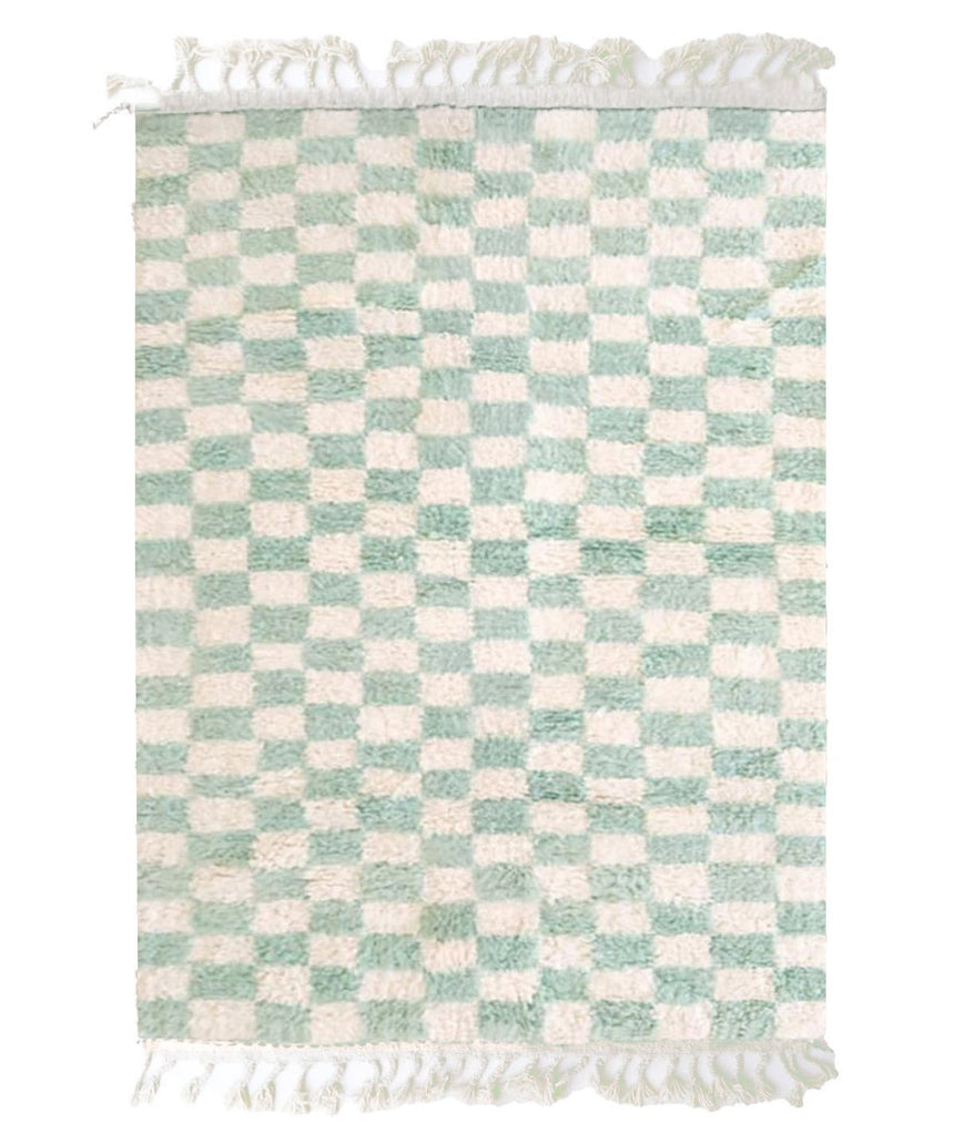 Tapis berbère marocain pure laine à carreaux - tapis sur mesure - AFKliving