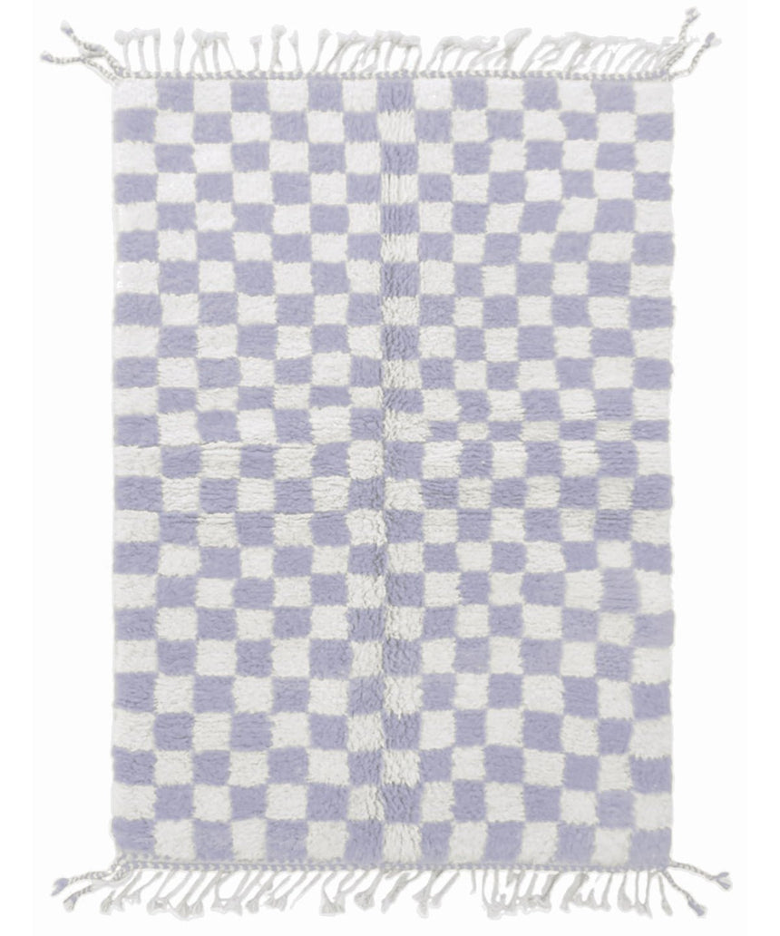 Tapis berbère marocain pure laine à carreaux - tapis sur mesure - AFKliving