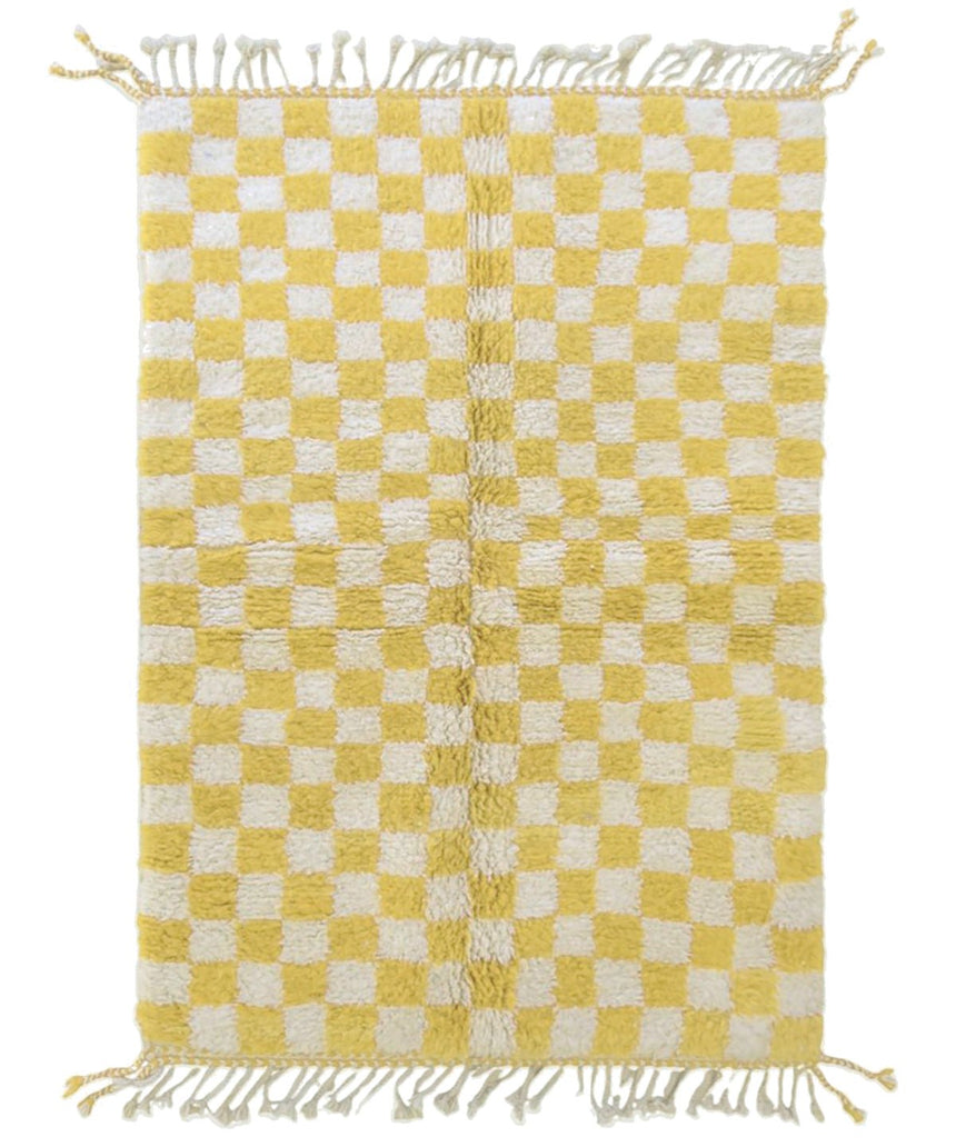 Tapis berbère marocain pure laine à carreaux - tapis sur mesure - AFKliving