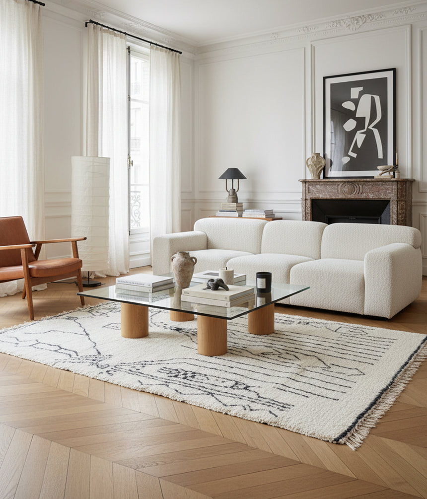 Pure wool Moroccan Berber rug