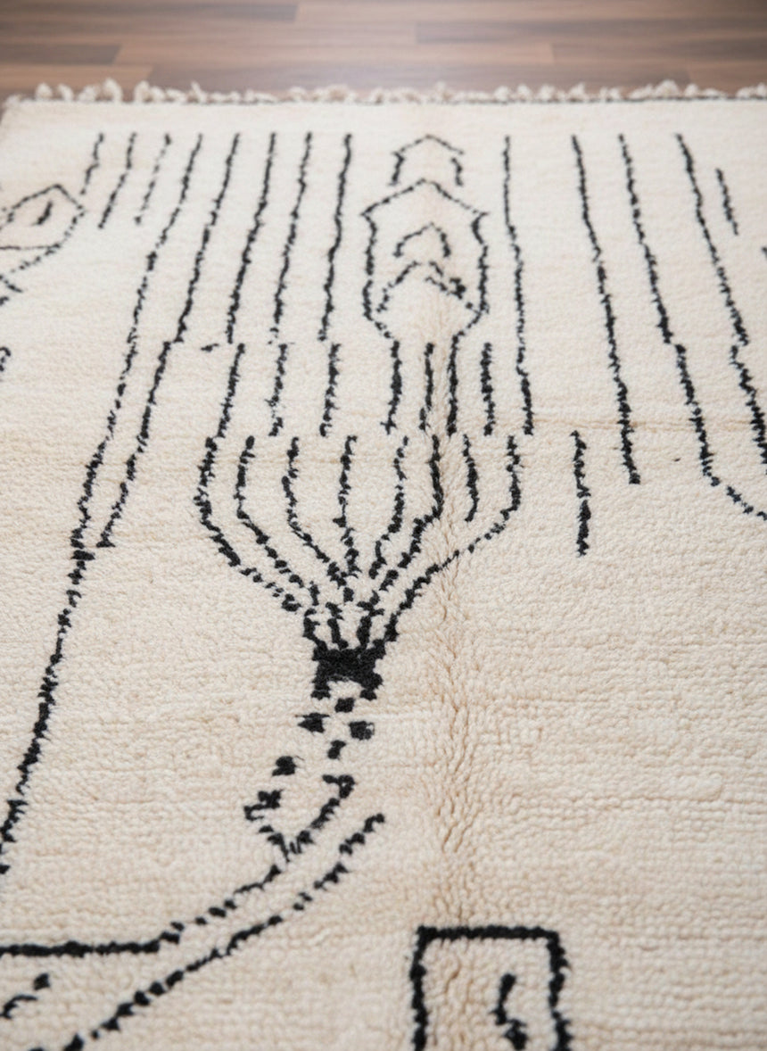 Pure wool Moroccan Berber rug