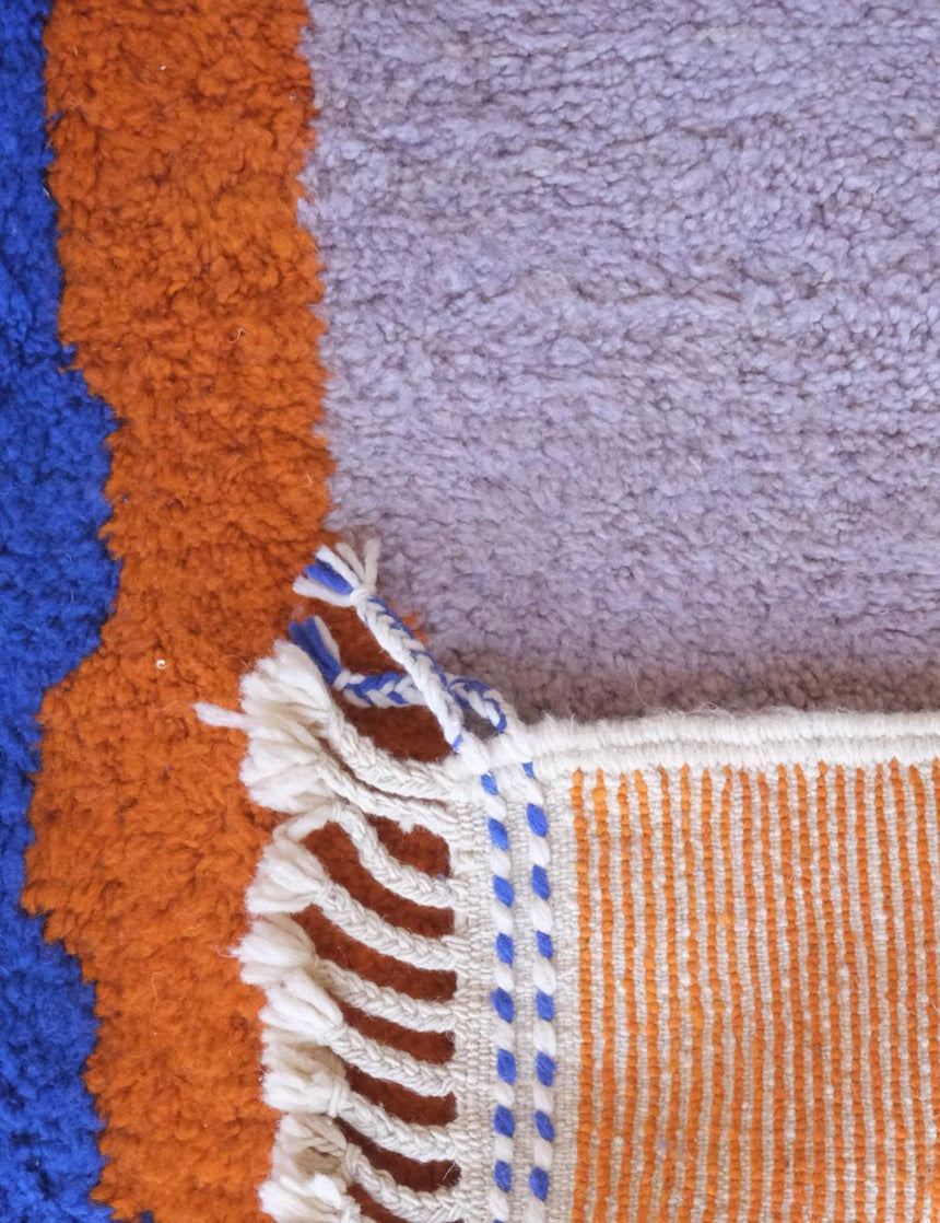 Tapis berbère original au style graphique en laine 155 x 248 cm - AFKliving