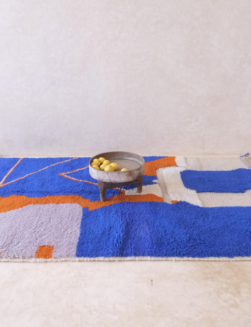 Tapis berbère original au style graphique en laine 155 x 248 cm - AFKliving