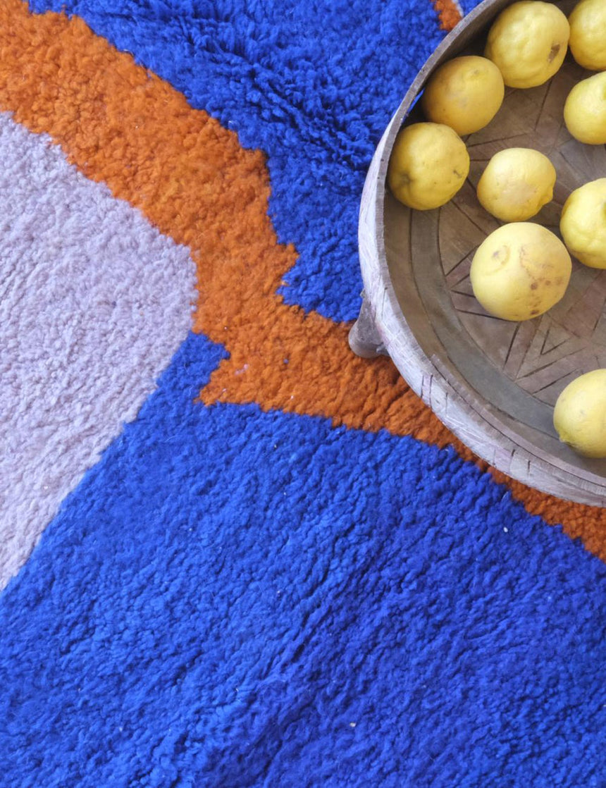 Tapis berbère original au style graphique en laine 155 x 248 cm - AFKliving