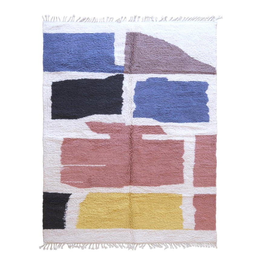 Tapis berbère original au style graphique en laine 246 x 348 cm - AFKliving