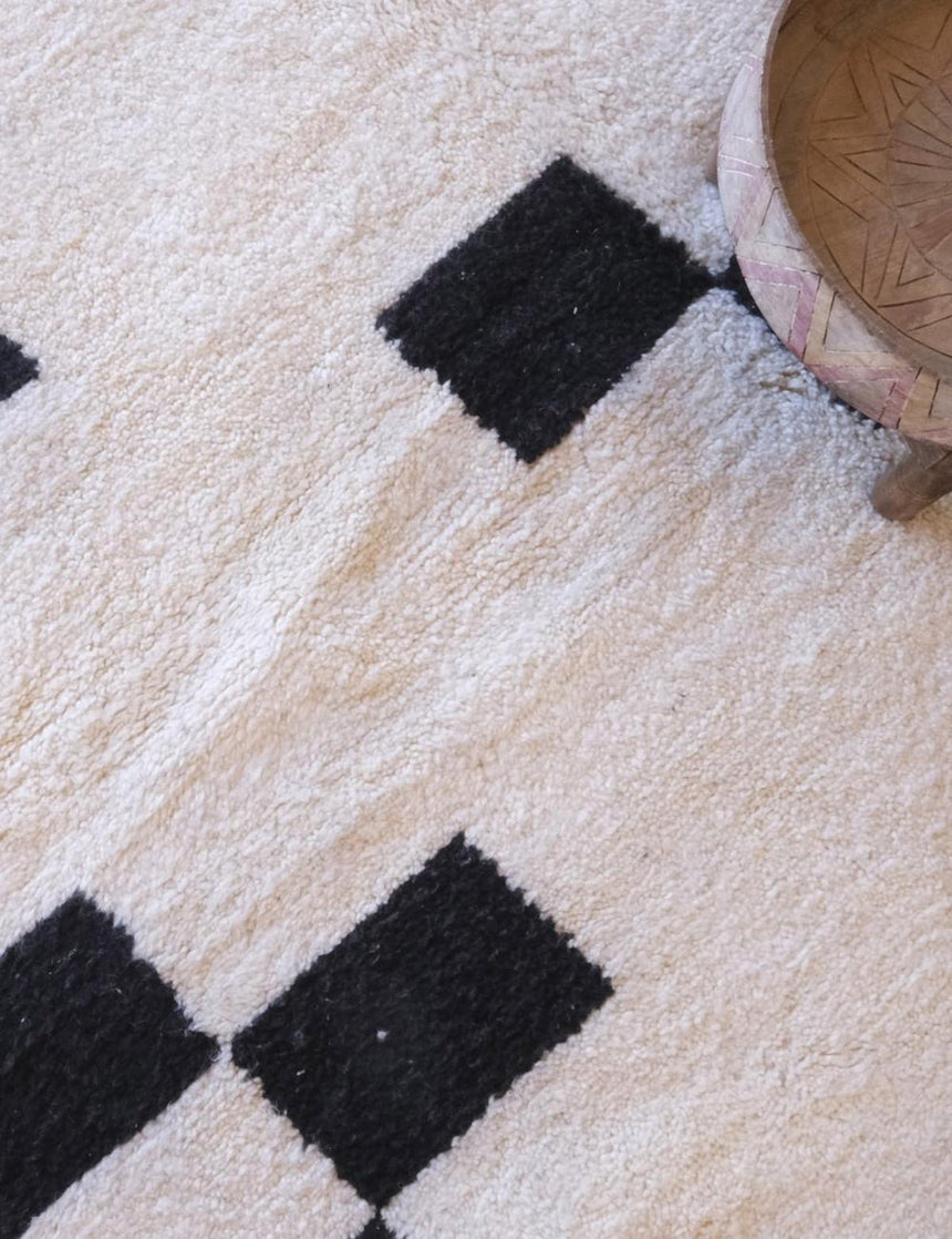 Tapis berbère original au style minimaliste en laine 244 x 345 cm - AFKliving